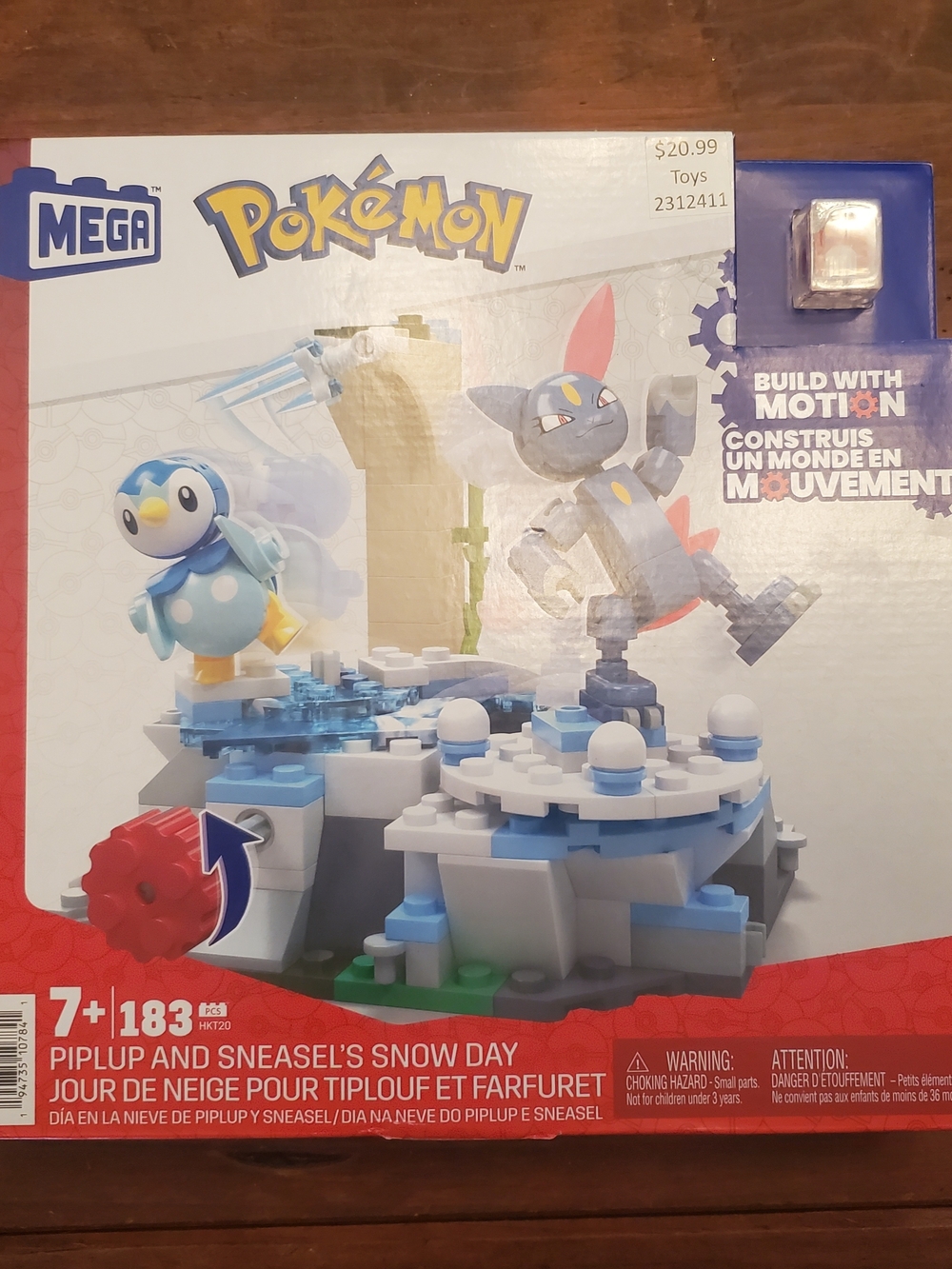 Pokémon Piplup & Sneasel Snow Day Building Set - Blue & Gray